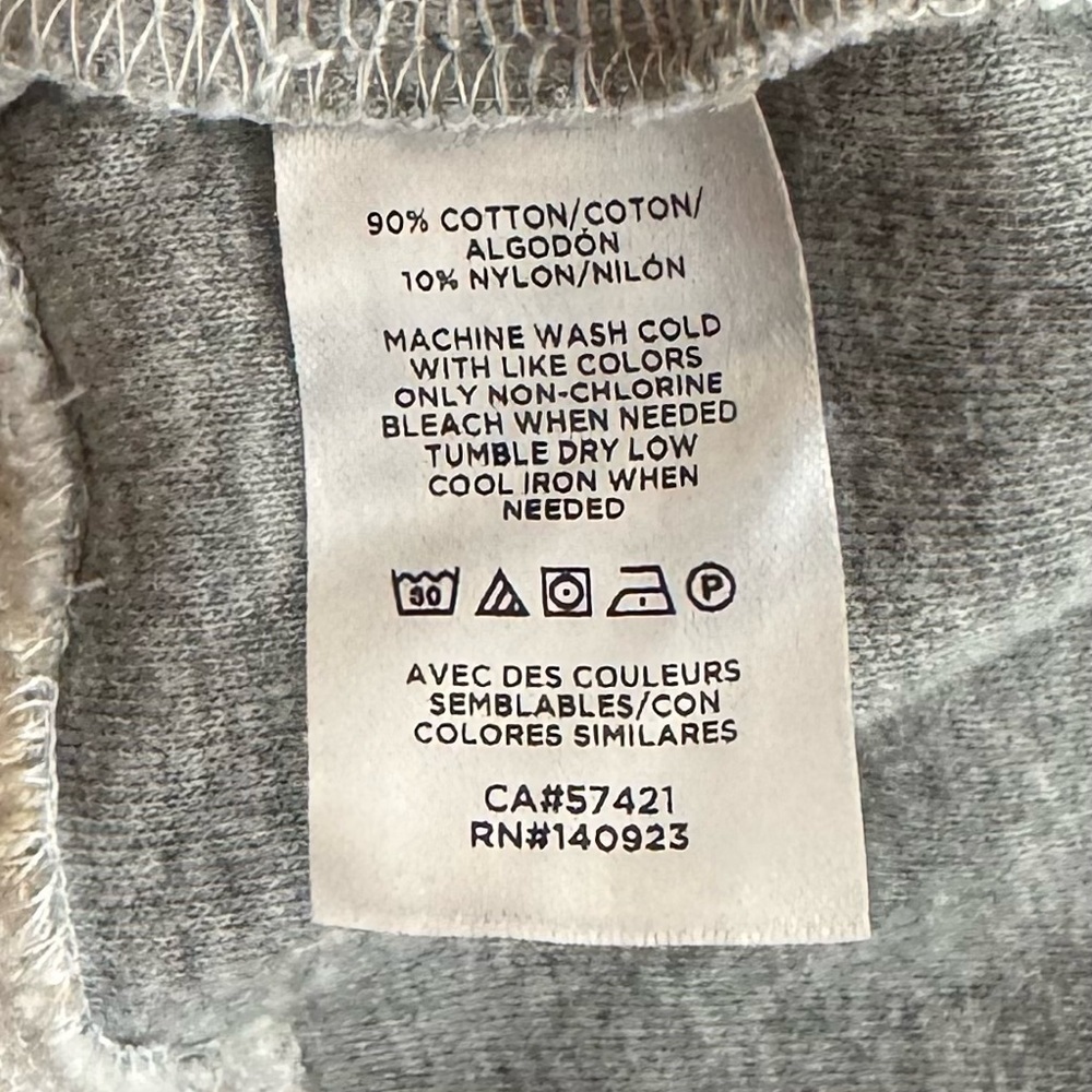 Lou & Grey Striped Tweedy Hoodie Size Large Kangaroo Pocket Long Sleeve 1/2 Zip - Picture 7 of 8